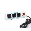 Filtro de Linha Metálico com 3 Tomadas 10A com Chave, LED e Fusível - FL3