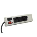 Filtro de Linha Plástico com 3 Tomadas com Chave, LED e Fusível - FLP3