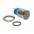 Push Button com Trava Liga/Desliga com LED AZ/VM/VD - FLM-16