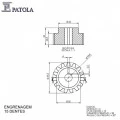 Engrenagem 15 Dentes - Patola