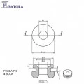 Borracha Passante 4mm