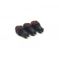 Chave Push-Button com 2 Terminais e sem Trava 1A/250Vac Desliga/(Liga) nas Cores PT/VD/VM - DS-213
