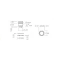 Conector Fêmea para Painel com Base Redonda 4 Vias - JA/P4IP - Melro