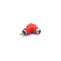 Adaptador Plug RCA para Jack RCA 90º - Preto ou Vermelho - JD15-3063 - Jinda