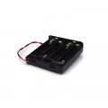 Suporte para 4 Pilhas AA com Tampa e Rabicho de 15cm - JD15-6037A - Jinda