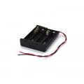 Suporte para 4 Pilhas AAA com Tampa e Rabicho de 15cm - JD15-6040A - Jinda