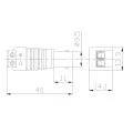 Conector BNC Fêmea para Borne de 2 Vias - JL-75 - Jiali