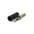 Plug P10 6,35mm Estéreo de Baquelite Preto - JL11028 - Jiali