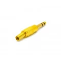 Plug P10 6,35mm Estéreo Dourado JL11050 - Jiali