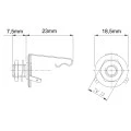 Jack J10 Mono N.A 1/4" utilizado em pedais de efeito para instrumentos musicais - JL12004