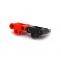Pino Banana 4mm Duplo - Cores Preto e Vermelho - JL14034 - Jiali