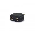 Adaptador Plug P2 3,5mm Estéreo para Jack J2 3,5mm Estéreo Duplo - JL16030A - Jiali