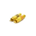 Plug RCA Dourado (Preto ou Vermelho) HGD-283 - JL17020 - Jiali