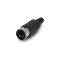 Conector Din JL21320/5P 5 Pinos 180° com Rabicho  - Jiali