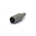 Conector Din JL21321/5P 5 Pinos 180° cor Cinza Com Rabicho - Jiali