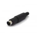 Conector Mini Din Macho JL21323/3P 3 Pinos Com Rabicho  - Jiali