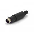 Conector Mini Din Macho JL21323/4P 4 Pinos Com Rabicho  - Jiali