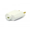 Plug Tomada 2P Branco 10A/250V - 003EB - Enerbras