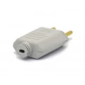 Plug Tomada 2P Cinza 10A/250V - 003E - Enerbras