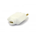 Plug Tomada 2P+T 10A/250V Branco - PLD1-3 - Margirius 