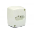 Tomada Branca Sobrepor 2P+T 20A/250V - 053EB - Enerbras