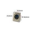 Conector XLR Macho Solda Fio Para Painel 3 Pinos - JL33039 - Jiali