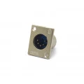 Conector XLR Macho 5 Pinos sem Trava para Painel - JL33040C - Jiali