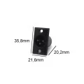 Conector XLR Macho de 3 Vias para Painel - JL33041 - Jiali