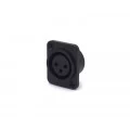 Conector XLR 90° Fêmea 3 Vias PCI para painel - JL33047