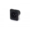 Conector XLR 90° Macho 3 Pinos PCI para Painel - JL33048 - Jiali