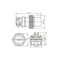 Conector Mike Macho para Painel e Fêmea para Cabo - 2 a 8 Vias - JL33053/JL33054