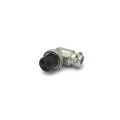 Conector Mike 90º Fêmea M16 JL33056 - 2 a 8 Vias - Jiali