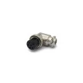 Conector Mike 90º Fêmea M16 JL33056 - 2 a 8 Vias - Jiali