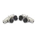 Conector Mike 90º Fêmea M16 JL33056 - 2 a 8 Vias - Jiali