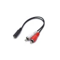 Jack J2 3,5mm Estéreo para 2 RCA Macho - JL41107 - Jiali