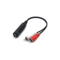 Jack J10 6,35mm Estéreo para 2 RCA Macho - JL41115 - Jiali