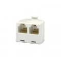 Adaptador RJ12 Macho para 2 RJ12 Fêmea 06 Vias - 6P6C/2X6P6C - JL52010B - Jiali