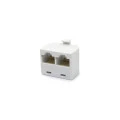 Adaptador RJ45 Macho para 2 RJ45 Fêmea 08 Vias - 8P8C/2X8P8C - JL52010C - Jiali