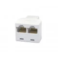 Adaptador RJ45 08 Vias - 8P8C/2X8P8C - JL52011C - Jiali