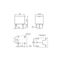 Relé para uso geral 12Vdc 10A SPDT 1 contato reversível - JQC-3F-1C-12VDC