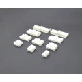 Alojamento Fêmea JS-1121-XX 180º Trava Central Passo de 3.96mm - 2 a 12 Vias
