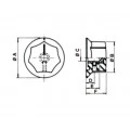 Knob com Risco K13 19mm com Parafuso - B.B.C