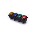 Chave Gangorra / Tecla à Prova D'Água com 4 Terminais Liga/Desliga 15A/250Vac - Diversas Cores - KCD2-201N-2-W - Daier