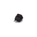 Mini Chave Gangorra / Tecla com 2 Terminais 3A/250 - Preto ou Vermelho - KCD5-101-2