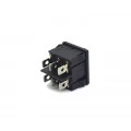 Chave Gangorra / Tecla Dupla com 6 Terminais 6A/250V Preta - KCD5-202