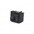 Chave Gangorra / Tecla Dupla com 6 Terminais 6A/250V Preta - KCD5-202
