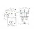 Chave Gangorra / Tecla Dupla com 6 Terminais 6A/250V Preta - KCD5-202