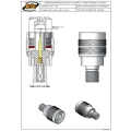 Adaptador de Conversão reto N 75Ohms Macho x F Fêmea - KLC-143 - Gav 108 - KLC
