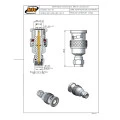 Adaptador de Conversão BNC Macho Reto e SMA Macho - KLC-33 - Gav 139 - KLC
