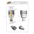 Adaptador de Conversão N Macho X SMA Macho com Pino Fêmea - KLC-98 - Gav 90 - KLC
